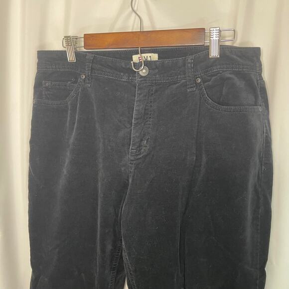 EV1 jeans black pants women's 14 velvet 5 pocket blue jean styling stretchy - Picture 12 of 14
